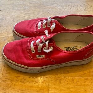 Like new red vans size men’s 5.5 women’s 7